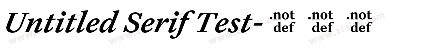 Untitled Serif Test字体转换